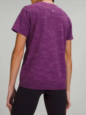 Lululemon Swiftly relaxed short sleeve purple shirt yoga Pilates athleisure thumbnail 2