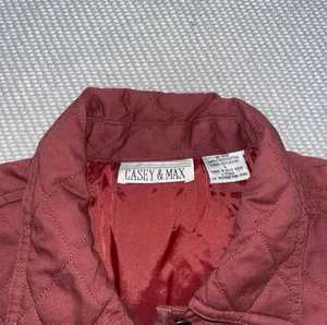 Women’s Vintage Maroon Red Quilted Coat Lined Sz L thumbnail 5