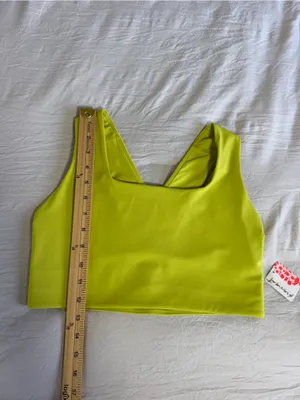 Free People Neon Yellow Racerback Sports Bra thumbnail 6