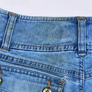 Y2K 2000s Grunge Micro Mini Baddie Hot Pants Low Rise Wide Band Denim Jean Booty Bimbo Shorts #goth #whimsigoth subversive acubi #cyber #punk biker whimsygoth #mcbling streetwear Size 1 - Measurement in pics thumbnail 8