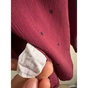 Flawed* 41 Hawthorn Burgundy Polka Dot Hi-Low Blouse Medium thumbnail 4