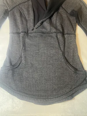 lululemon athletica Heathered Charcoal Quarter-Zip Pullover thumbnail 9