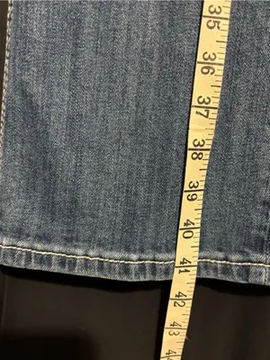 Miss Me Blue Denim Bootcut Jeans size 29 with Embroidered Cross & Wing Pockets thumbnail 11