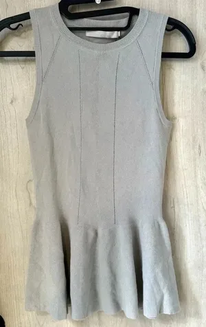 Revolve one grey day peplum grey viscose top‎ NWT thumbnail 1