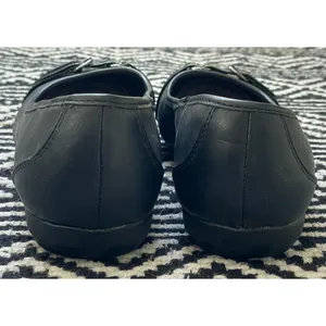 Time & Tru Black Buckle Croc Flats thumbnail 11