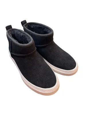 UGG Alameda wms black suede shearling lined mini ankle boot sz 5.5 SKU 10-471 thumbnail 13