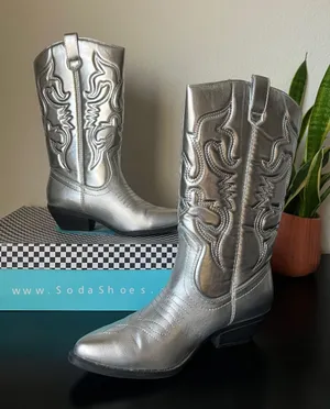 Soda Silver Western Boots thumbnail 1
