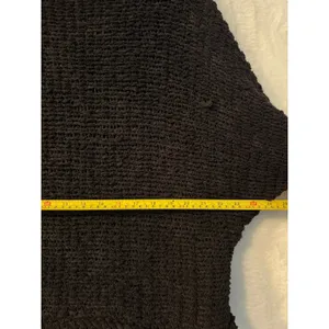 Free People Black‎ Chunky Knit V-Neck Batwing Sleeve Oversized Sweater Small thumbnail 11