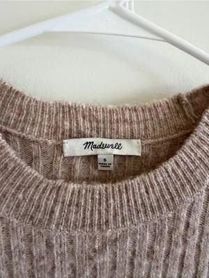 Madewell wool blend colorblock midi sweater dress fall cozy knit ribbed thumbnail 5
