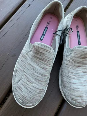 Memory Foam Slip-On Sneakers in Beige - Women's Casual Comfort thumbnail 8