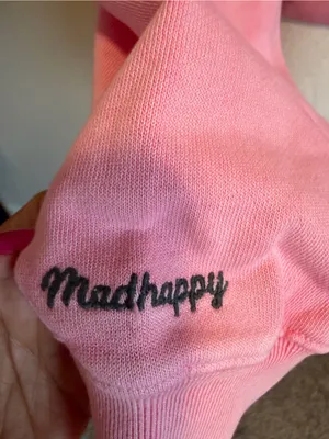 NWT Mad Happy X Gap Pink full size cropped hoodie size large limited edition thumbnail 12