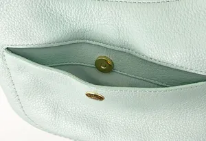 STONE MOUNTAIN Green Soft Leather Adjustable Strap Zipper Closure Shoulder Bag thumbnail 10