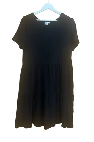 GAP Size Medium Black Bohemian Casual Swing Dress New Without Tags thumbnail 1
