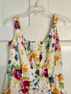 Ralph Lauren White Sundress with Multicolor Floral Print size 2 thumbnail 4