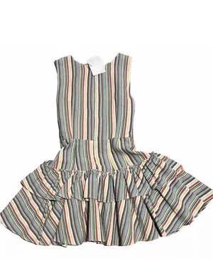 TOMENYC Tiered Mini Dress Tan Size 8 thumbnail 4