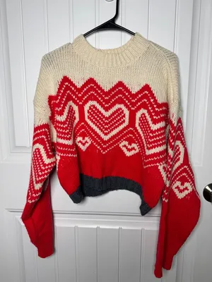 Free People I Heart You Cropped Sweater thumbnail 2