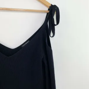 Club Monaco Womens Navy‎ Blue Merino Wool Ribbed Cold Shoulder Dress Size S thumbnail 6