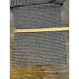 Theory Blue Gray Striped Texture Rib Stretch Sweater Crewneck Size Small thumbnail 12