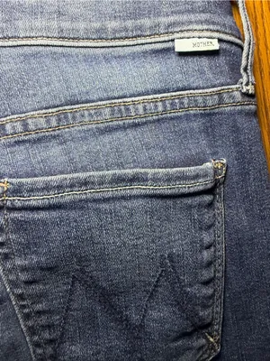 Mother Denim The Pony Boy Medium Wash Ankle Fray Jeans 27 thumbnail 4