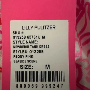 Lilly Pulitzer Newberri Tank Dress Peony Pink Seaside Scene Size Medium thumbnail 11
