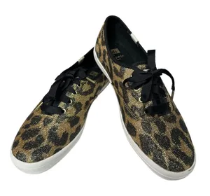 Keds x Kate Spade Leopard Glitter Champion Sneakers Size 7 thumbnail 1