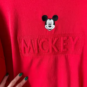 Vintage Disney store mickey mouse embroidered crewneck pullover sweatshirt thumbnail 2