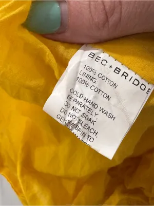 Bec +‎ Bridge Womens Yellow Floral Mini Daytime Flounce Dress Size 4 thumbnail 5