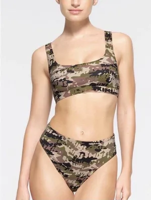 Skims Signature Swim Tank Logo Camo Size XS thumbnail 1