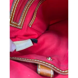 Dooney & Bourke Crossbody Bag‎ Leather Tan Brown Trim Zip Pocket Purse thumbnail 7