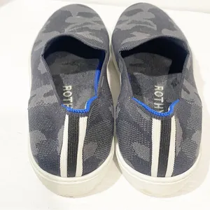 ROTHY'S 'The Sneaker' Size 10.5 Black‎ & Gray Camo Knit Slip On Flats thumbnail 4