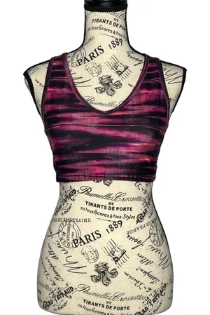 BCG (M) Pink Gradient Racerback Sports Bra Tru‑Wick Fabric Removable Pad Area thumbnail 1