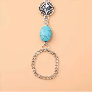 Boho turquoise decor‎ layered anklet One piece Faux fashion jewelry thumbnail 6