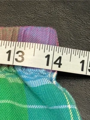 Victoria's Secret Pink, Green & Purple Plaid Flannel Pajama Set size Small thumbnail 12