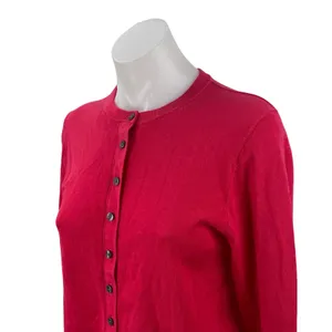 Madewell Women's Pink Crew Neck Long Sleeve Button Down Cardigan Sweater Top XS thumbnail 2