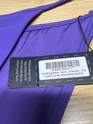 CUUP The String Bikini Swim Bottom Ultraviolet Purple NWT Size XL thumbnail 4