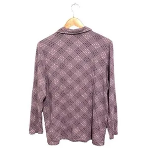 Pendleton Lounge Shirt Women Size XL Button Up Purple Long Sleeves EUC thumbnail 3