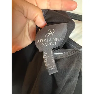 Adrianna Papell One Shoulder Ruffled Crepe Gown With Beaded Accent In Black thumbnail 5