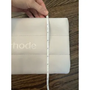 Rhode Skin Puffy Makeup Bag Grey Quilted Cosmetic Pouch NEW thumbnail 3