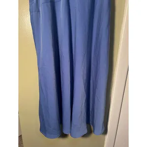 Banana Republic Women's Size 8 Satin Midi Skirt A-Line Blue Slit Front Zip Side thumbnail 9
