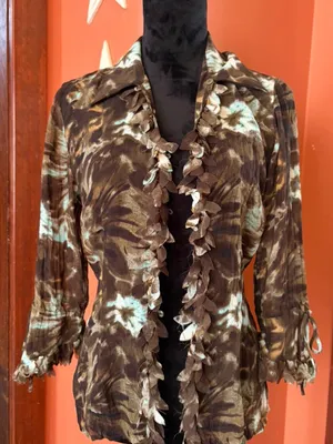Le caviar vintage 80’s/90’s button up blouse Brown Size 2 thumbnail 1