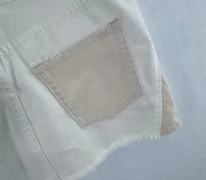We the Free by Free People Ivory Patched low rise Denim Mini Skirt Size 30. thumbnail 4