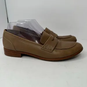 Franco Sarto Women size 9.5 Taupe Leather A Jolette Penny Loafers Flat Classic thumbnail 11