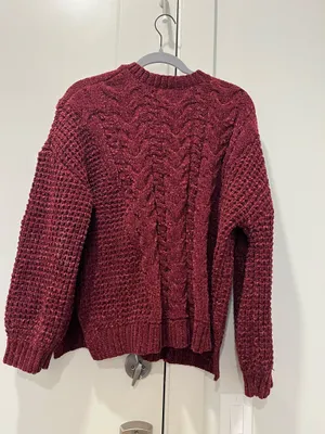 Altar’s State Oversized Wine Sweater thumbnail 2