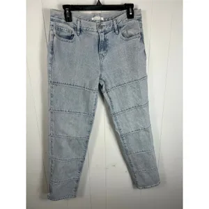 Pacsun Eco Light Blue Frayed Low Rise Straight Leg Jeans Medium Indigo Size 28 thumbnail 5