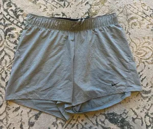 Nike Gray Athletic Shorts Elastic Waistband thumbnail 1