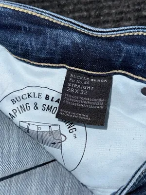 Buckle Black NWOT Fit 85 Straight Stretch Cuffed Jean Kiessel Wash 28x32 BBW1194 thumbnail 8