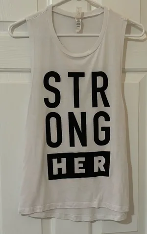 Bella Canvas White StrongHer Tank thumbnail 1