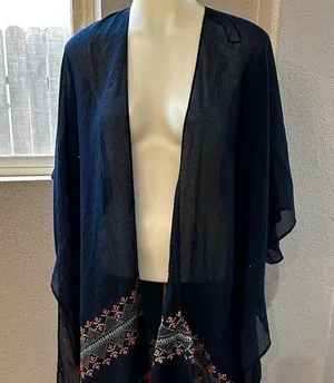 Woven Heart Kimono Cardigan Size S/M thumbnail 1