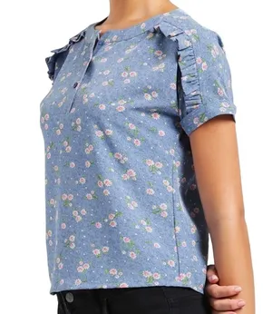 Zink London floral ruffle trim blouse thumbnail 3