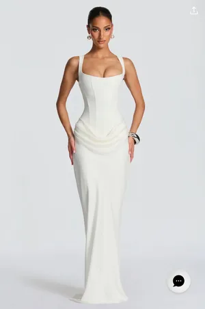 Babyboo Cornelia White Maxi Dress thumbnail 3
